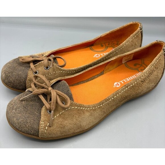 Merrell Womens Otter Suede Fabric Ballet Flats Size 8 Slip On Comfort - Picture 1 of 8